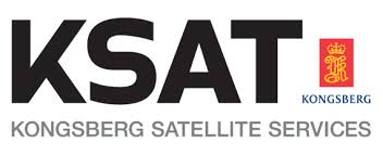 Arctic Frontiers - KSAT logo with "Kongsberg Satellite Services" text and a red and gold Kongsberg emblem, featured among Arctic Frontier partner logos.