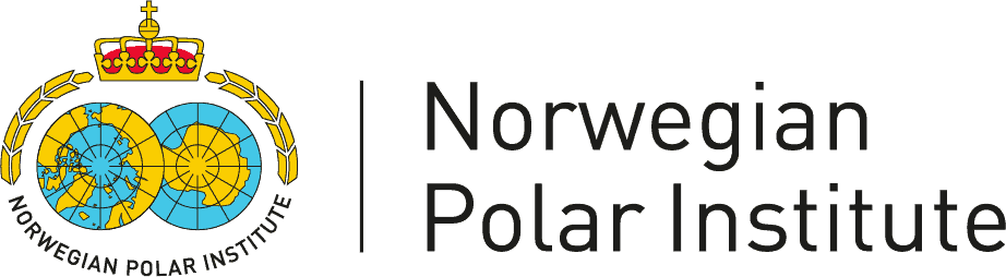 Arctic Frontiers - Logo of the Norwegian Polar Institute featuring globe illustrations and text on a white background, alongside Arctic Frontier partner logos.