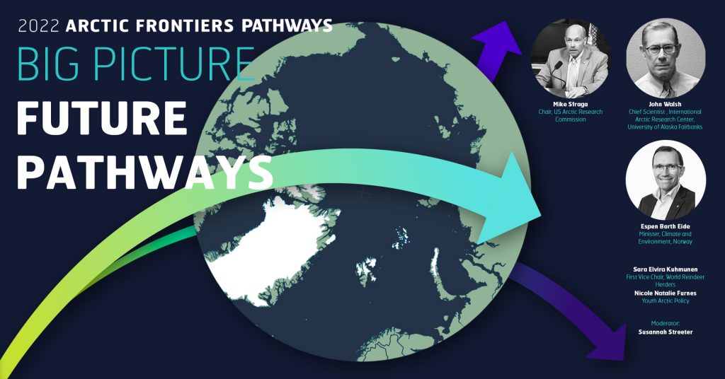 Image reads "Future Pathways" In front of a graphic depiction of the Northern hemisphere. 
