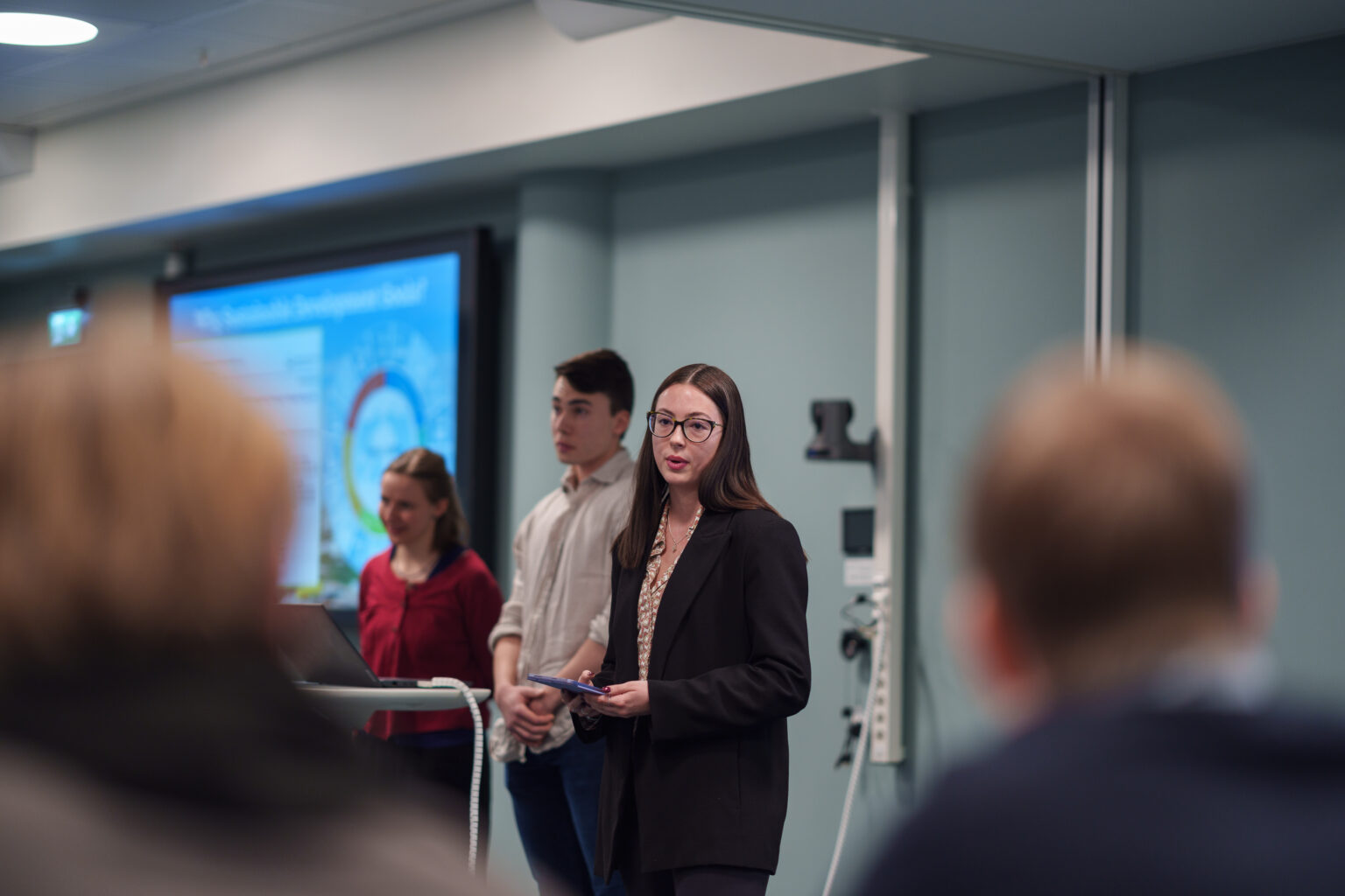 Presentation by three engaged speakers.