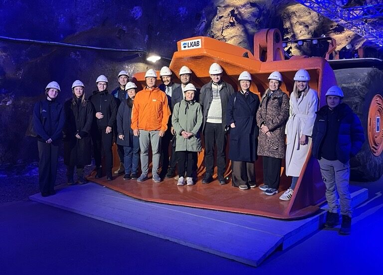 Attendees at one of the Green Shift roundtables visiting a mining facility.